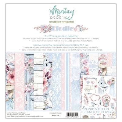 Conjunto de papéis para scrapbooking com padrões florais e motivos de madeira e corações