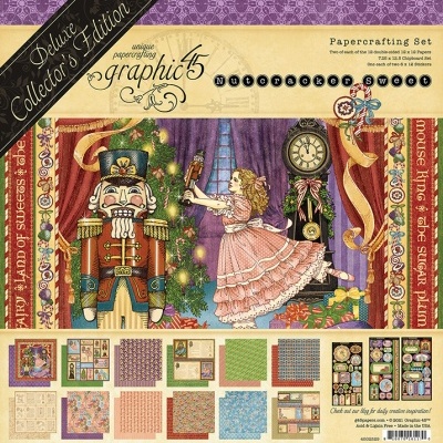Conjunto de scrapbooking Deluxe Collector's Edition tema O Quebra-Nozes da Graphic 45