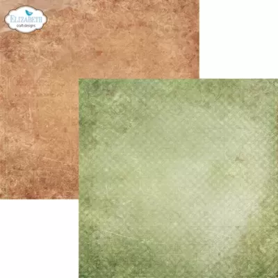 Folhas de papel decorativo castanho e verde para artesanato