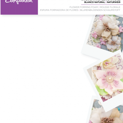 Caixa de espuma formadora de flores branca natural da Crafter's Companion com 7 peças e imagens de flores decorativas