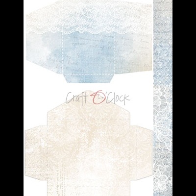 modelos de embalagens recortáveis em papel com padrões de renda e escrita