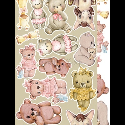 Autocolantes de animais em tons pastel com roupas e acessórios em fundo bege claro