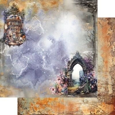 papel decorativo com ilustrações e textura desgastada