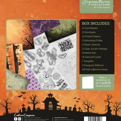 Kit de artesanato Halloween com carimbos e papéis coloridos