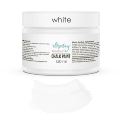Pote de tinta em pó branca de 150 ml Muntay Kreativa sobre fundo branco