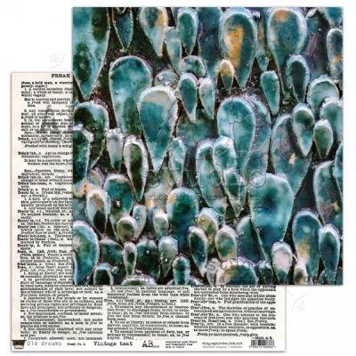 Papel decorativo para scrapbooking com padrão de cacto verde