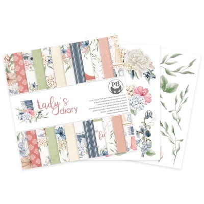 Pacote de papéis decorativos florais Lady's diary