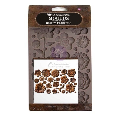 molde silicone flores várias formas castanho Imaginarium Rusty Flowers