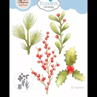 desenhos de ramos com bagas vermelhas e folhas verdes para artesanato com logos e texto