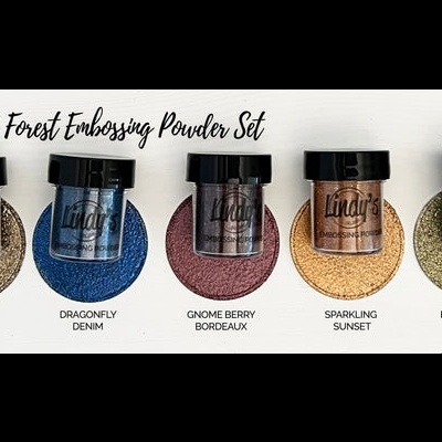 Conjunto de 5 frascos de pó de relevo colorido com etiquetas e tampa preta