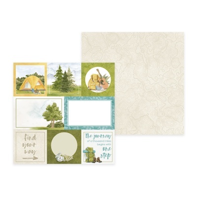 Cartões com temas de campismo e natureza em várias cores e textos inspiracionais