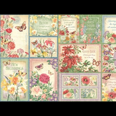 Ilustrações de flores coloridas com textos motivacionais em inglês