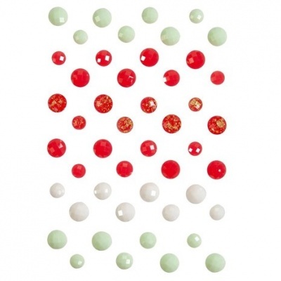 Conjunto de pérolas decorativas coloridas