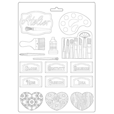 Desenho a preto e branco de material de arte e texto relacionado