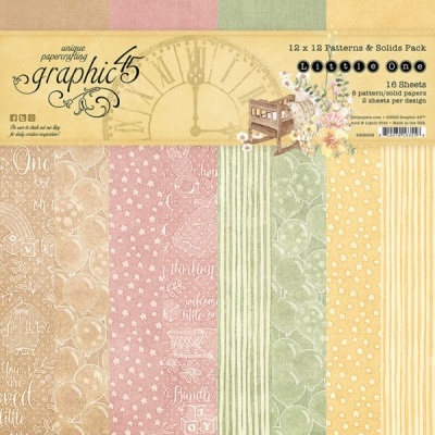Pacote de papéis decorativos em padrões e cores pastel da Graphic 45 Little One