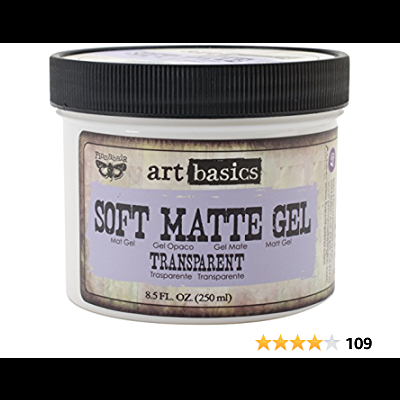 Gel opaco transparente art basics Soft Matte Gel em embalagem branca com tampa preta