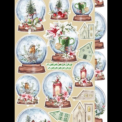 Bolas de neve decorativas com temas natalícios variados