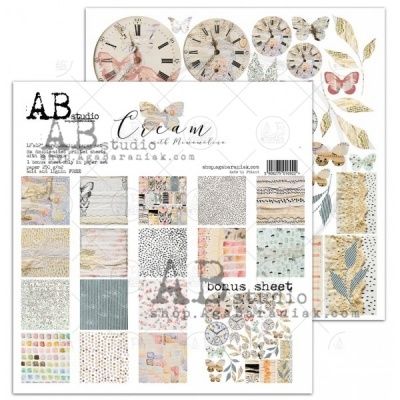 Conjunto de papéis decorativos para scrapbooking com padrões vintage e natureza