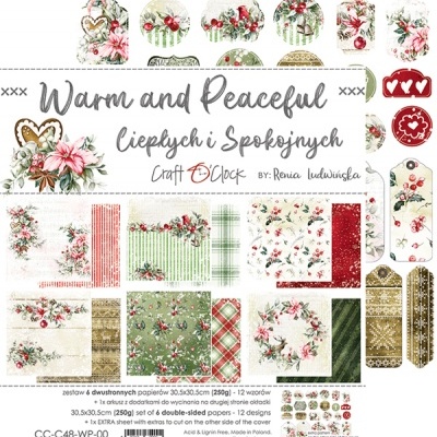 Papéis decorativos de Natal com padrões florais e etiquetas