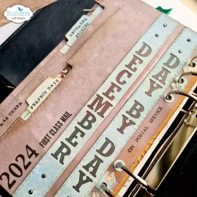 Separadores de papelaria para planner com texto e datas