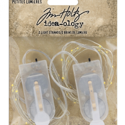 Pack de luzes decorativas pequenas com fios e controladores transparentes com clipes em madeira