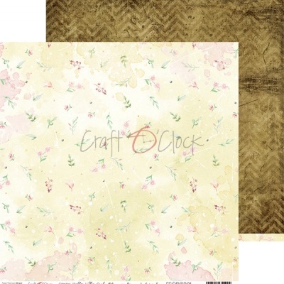 Papel decorativo dupla face floral e padrão geométrico marrom