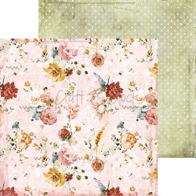 Papel de embrulho com padrão floral e padrão de pontos brancos