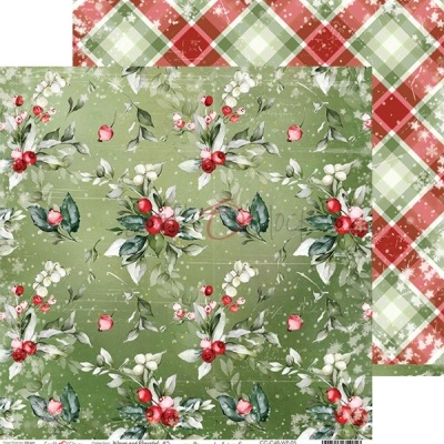 Papel decorativo com padrão floral e xadrez para artesanato.