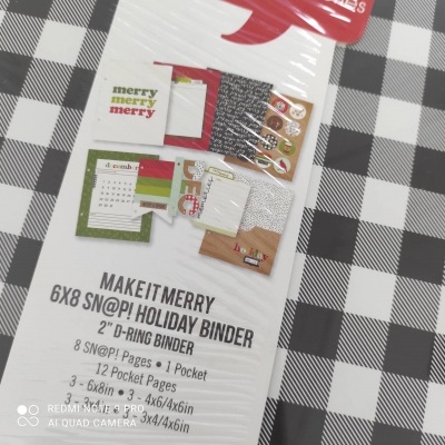 Pacote de material para álbum de recordações com tema de Natal