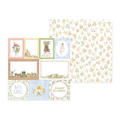 Papel decorativo com padrões florais em cores suaves e textos inspiradores.