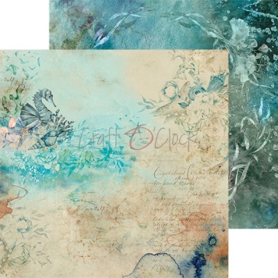 Papel decorativo azul turquesa e verde com padrão duplo