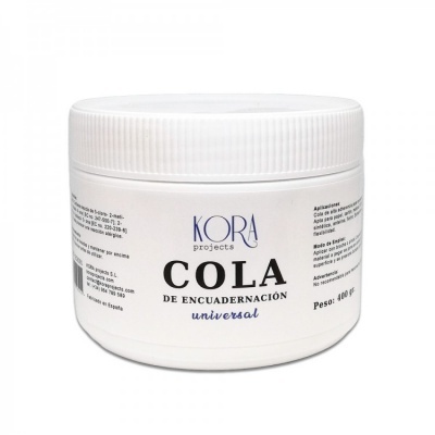 Frasco branco de cola de encadernação universal Kora Projects com tampa de rosca