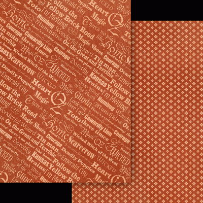 Papel de embrulho castanho com texto temático e padrão geométrico bege