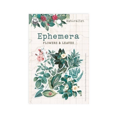 Embalaem Ephemera FLOWERS & LEAVES com ilustrações de flores e folhas