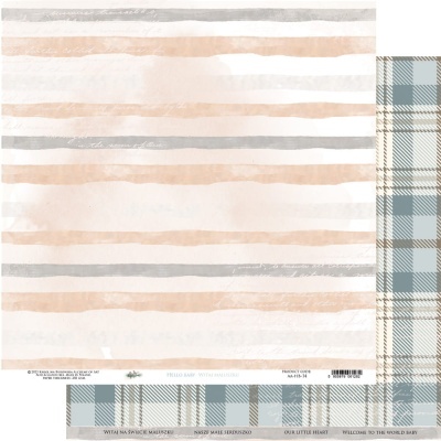 Padrão decorativo com riscas horizontais e padrão xadrez em tons suaves