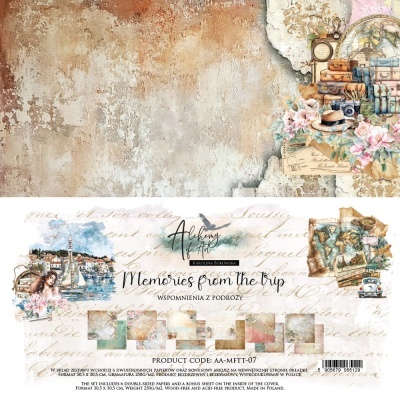 Papel artístico double-sided com padrões vintage e textura envelhecida