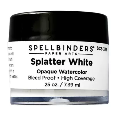 Recipiente de tinta aquarela opaca branca Spellbinders com tampa preta