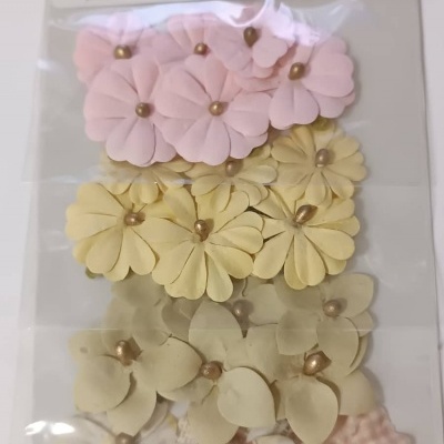 Pacote de flores decorativas de papel coloridas para artesanato