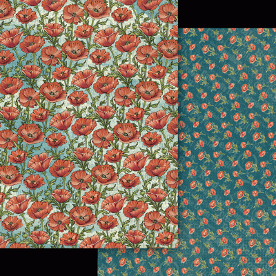 Tecido floral azul claro e tecido floral azul escuro