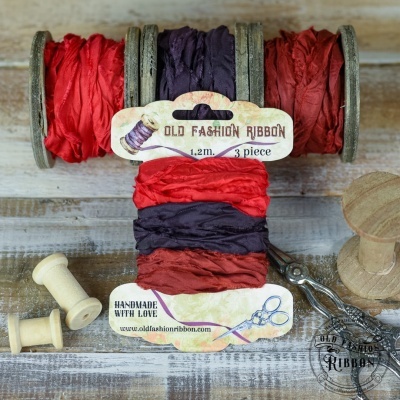 fitas decorativas Old Fashion Ribbon com 3 cores e 1,2 m cada