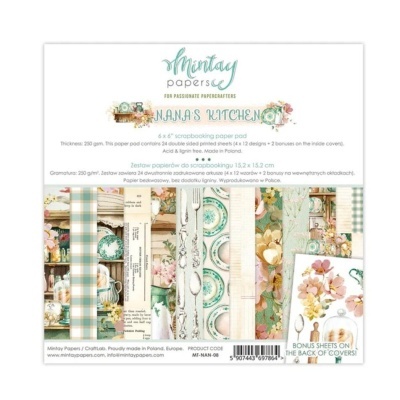 Conjunto de papel para scrapbooking com padrões florais e listrados em tons pastel