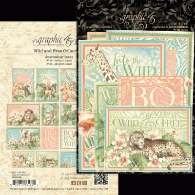 Folhas de jornalismo com animais e flores em design vintage