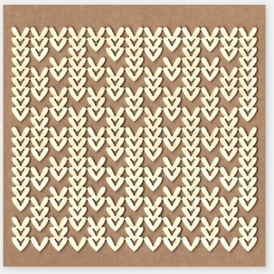 Painel de madeira com setas brancas em padrão regular