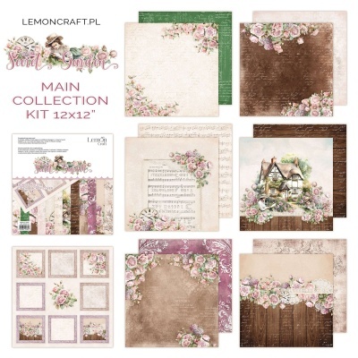 kit de papéis decorativos florais e vintage 12x12