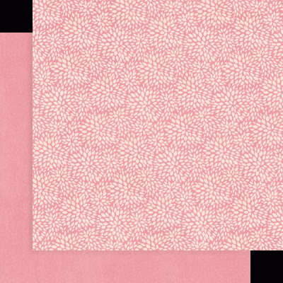 Papel de embrulho rosa com padrão floral e verso liso rosa