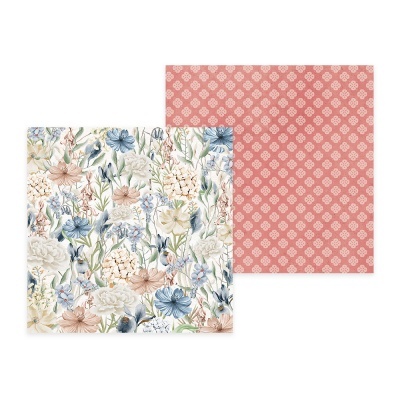 Folhas de papel quadradas com padrões florais e geométricos