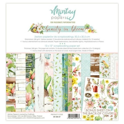 Conjunto de papéis decorativos para scrapbooking com temas florais e natureza