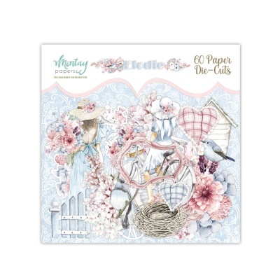 Conjunto de recortes em papel com design floral e vintage, Mintay Papers 60 Paper Die-Cuts