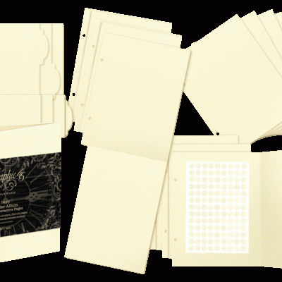 Folhas e mapas para diários ou agendas em papel bege com embalagem preta e bege