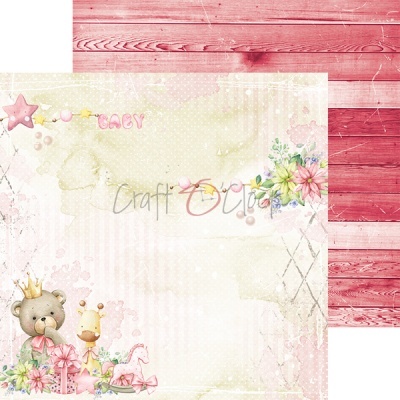 Papel decorativo infantil com ursinho e girafa em tons pastel